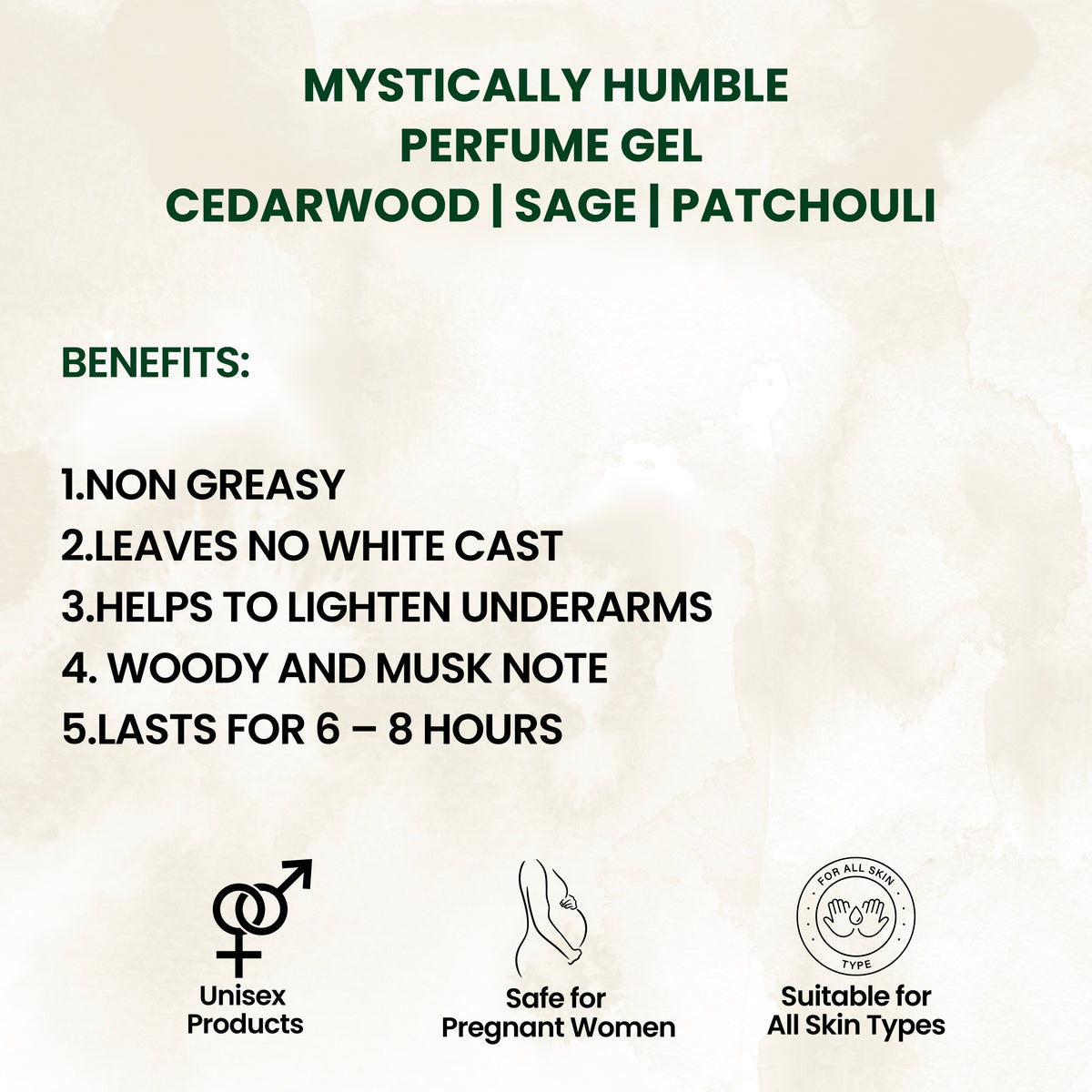 MYSTICALLY HUMBLE PERFUME GEL-PATCHOULI | CEDARWOOD | SAGE