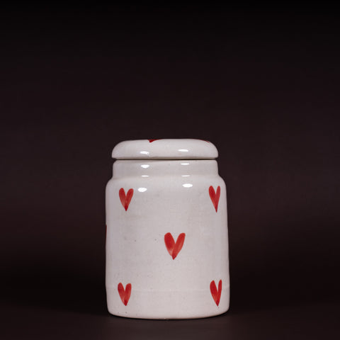 CERAMIC HEART JAR
